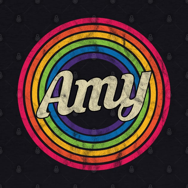 Amy - Retro Rainbow Faded-Style by MaydenArt